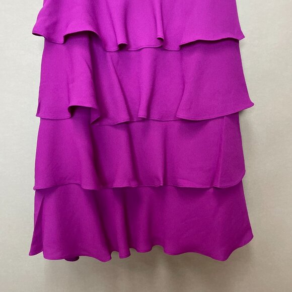 NWT Patricia Field Dress Fuchsia Purple Tiered Ruffles Size 10 Flirty Frills - Picture 3 of 10
